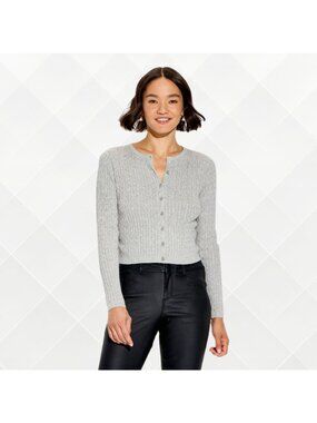 Wild Fable Heather Gray Cardigan • Size XS • 100% Cotton • NWT